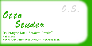 otto studer business card